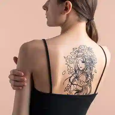 饰田  花神现身草本防水纹身贴 持久