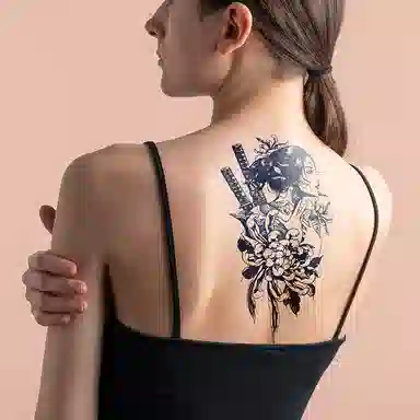 饰田  花舞剑歌草本防水纹身贴 持久
