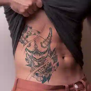 饰田  花间魔影草本防水纹身贴 持久高级性感超酷大花臂