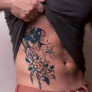 饰田  花舞剑歌草本防水纹身贴 持久