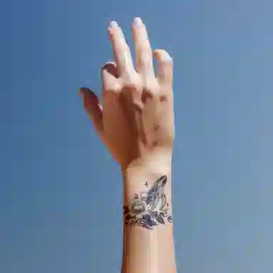 猎己  星语花羽草本纹身贴 防水防汗不反光手臂胸前小腿小众男女