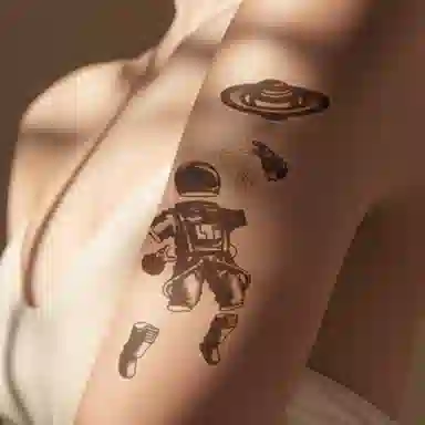 饰田  星际穿越草本防水纹身贴 持久高级性感情侣半永久超酷