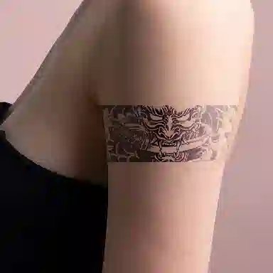 饰田  怪变猎刀草本防水纹身贴 半永久超酷臂环