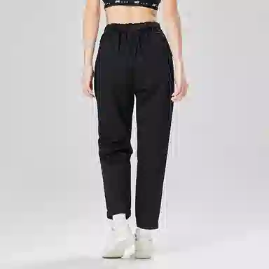 鸿星尔克 纯色简约工装休闲裤 女款 正黑