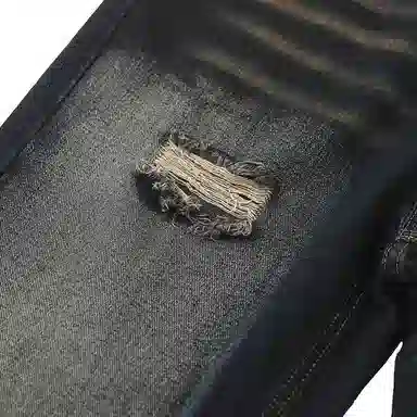 Baomika Loose Straight Ripped Jeans