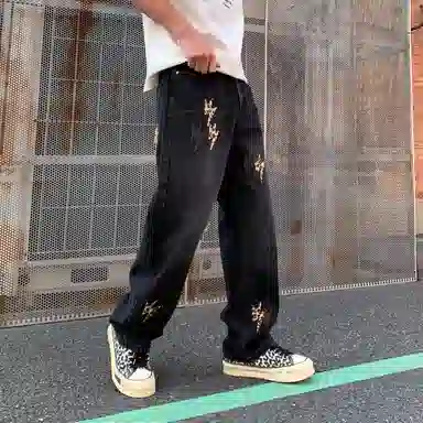 Baomika Retro Lightning Jeans