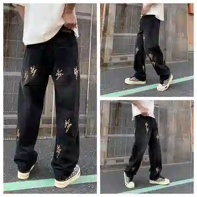 Baomika Retro Lightning Jeans