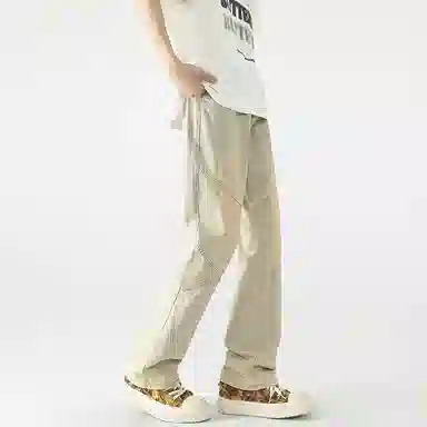 宝米卡 高街直筒百搭牛仔裤 男女同款