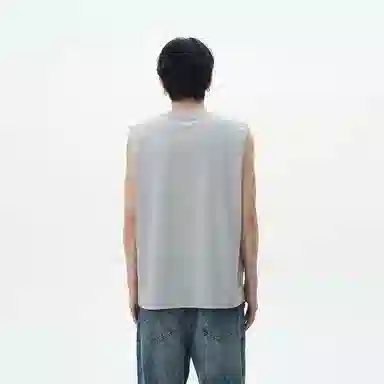 美式凉感休闲坎肩宽松纯色简约百搭日常时尚个性舒适背心 男女同款