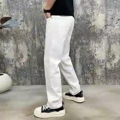 宝米卡 时尚简约宽松百搭潮牌休闲长裤牛仔裤 男女同款