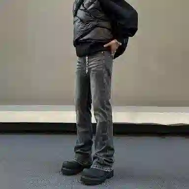 宝米卡 美式高街简约牛仔裤 男女同款