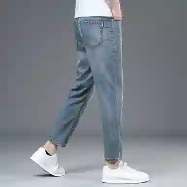 宝米卡 直筒舒适透气牛仔裤 男款