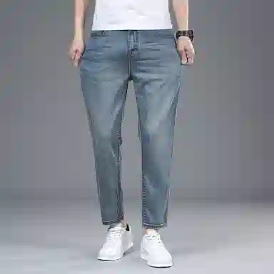 宝米卡 直筒舒适透气牛仔裤 男款