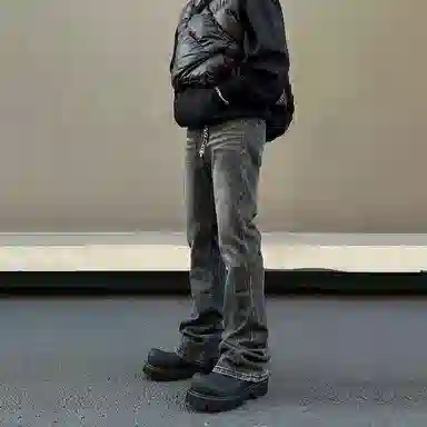 宝米卡 美式高街简约牛仔裤 男女同款