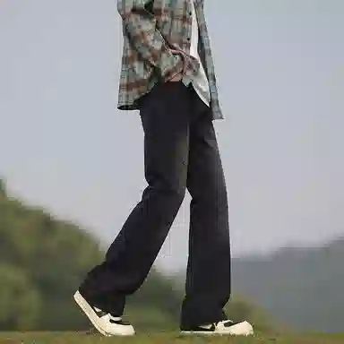 宝米卡 高街直筒百搭牛仔裤 男女同款