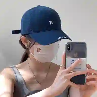 佩洛依 显脸小软顶大头围深顶字母 棉 鸭舌帽 男女同款情侣款