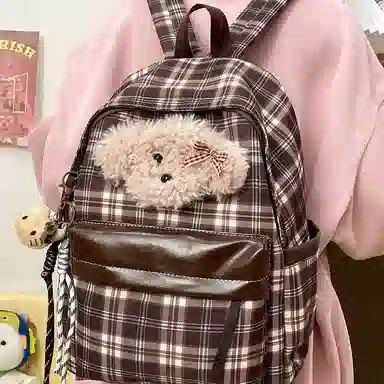 爱尔绅特 百搭休闲复古卡通时尚小众休闲简约日常时尚百搭 尼龙 双肩包 女款 多色