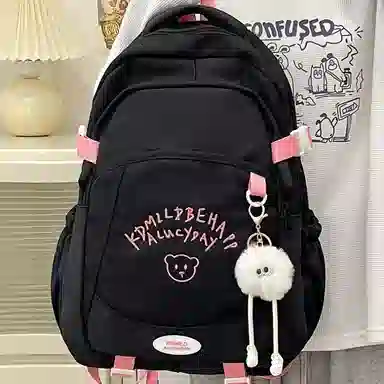 爱尔绅特 清新日系校园时尚可爱百搭 尼龙 双肩包 男女同款情侣款 多色