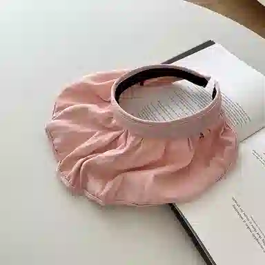 佩洛依 可做卷边防紫外线晒黑花边空顶夏季显脸小 聚酯纤维 防晒帽 男女同款情侣款