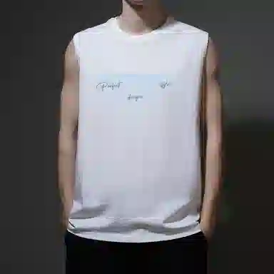 棉基因 美式复古坎肩无袖背心 男女同款