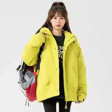 Cotton Gene Winter Multi-Pocket Zipper Baseball Jacket