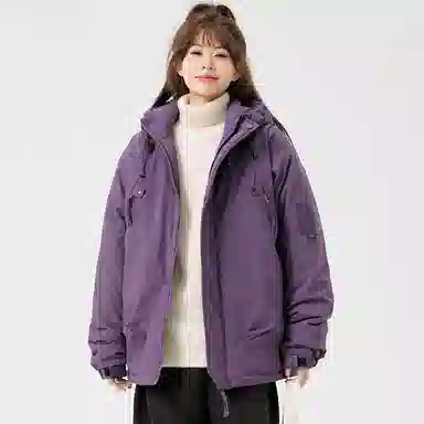 Cotton Gene Winter Multi-Pocket Zipper Baseball Jacket