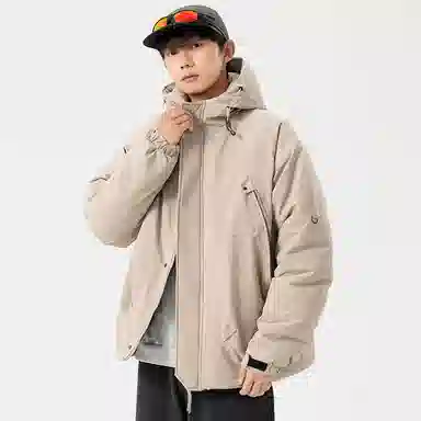 Cotton Gene Winter Multi-Pocket Zipper Baseball Jacket