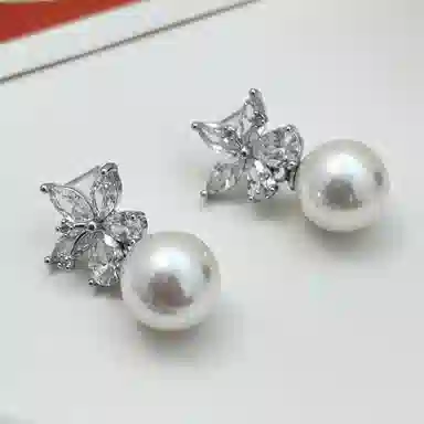 双生恋 栀子花开 花朵小众设计感百搭时尚精致日常通勤约会轻奢高级感 铜合金 耳环 女款