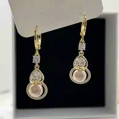 双生恋 【福禄】葫芦小众设计感百搭时尚精致日常通勤约会轻奢高级感 铜 耳环 女款