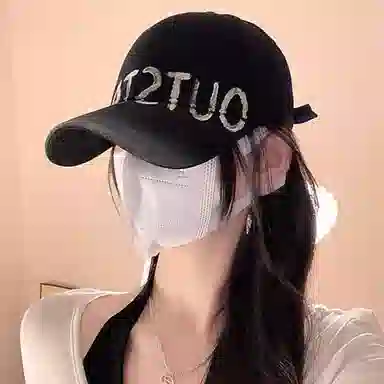 浪莎 复古大写字母刺绣时尚百搭 棉 鸭舌帽 男女同款情侣款