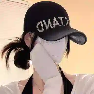 浪莎 复古大写字母刺绣时尚百搭 棉 鸭舌帽 男女同款情侣款