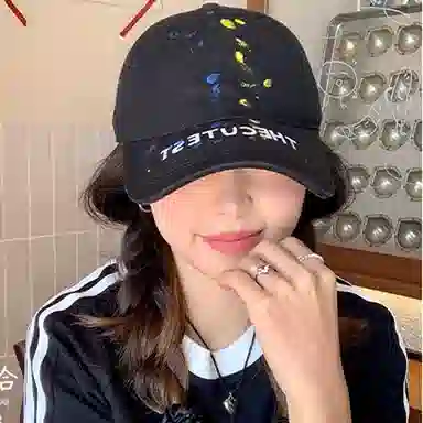 浪莎 时尚漆面字母休闲百搭 棉 鸭舌帽 男女同款情侣款