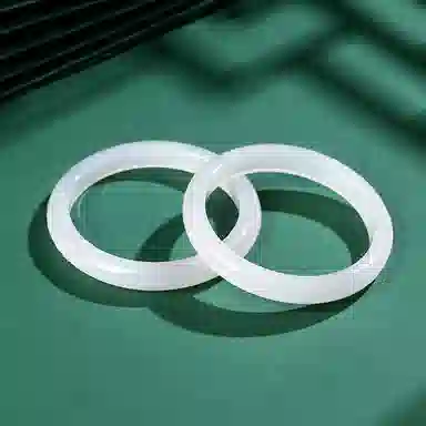 【点收藏 赠素圈镯子】 宝致 荔枝纹白月光清冷优雅国潮古风一步一响叮当美人贵妃镯 气质高级感温婉 玉髓 手镯 女款