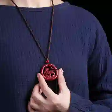 宝致 十二生肖镂空 小众设计感 再造辰砂朱砂 玉石吊坠 男女同款情侣款