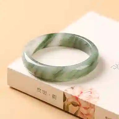 【圣诞新年专属】 宝致 青山黛翠玉贵妃镯平安美人镯汉服旗袍古色古香 新中式国潮古风清冷优雅高级感温婉气质好运 天山翠 手镯 女款