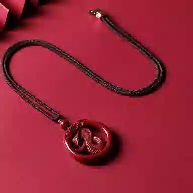 宝致 十二生肖镂空 小众设计感 再造辰砂朱砂 玉石吊坠 男女同款情侣款