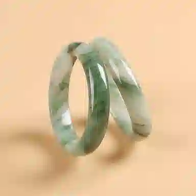 【圣诞新年专属】 宝致 青山黛翠玉贵妃镯平安美人镯汉服旗袍古色古香 新中式国潮古风清冷优雅高级感温婉气质好运 天山翠 手镯 女款