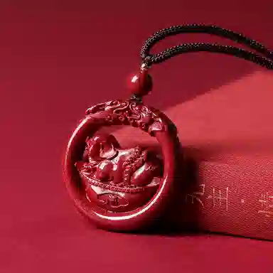 宝致 十二生肖镂空 小众设计感 再造辰砂朱砂 玉石吊坠 男女同款情侣款