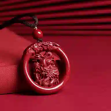 宝致 十二生肖镂空 小众设计感 再造辰砂朱砂 玉石吊坠 男女同款情侣款