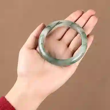 【圣诞新年专属】 宝致 青山黛翠玉贵妃镯平安美人镯汉服旗袍古色古香 新中式国潮古风清冷优雅高级感温婉气质好运 天山翠 手镯 女款