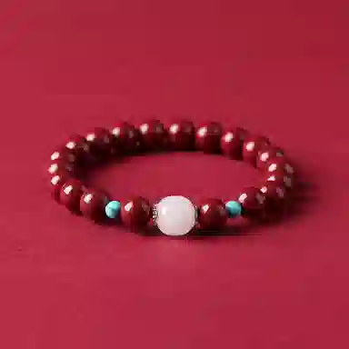 宝致 国风国潮 轻奢简约高级感 再造辰砂朱砂 玉石手串 男女同款情侣款