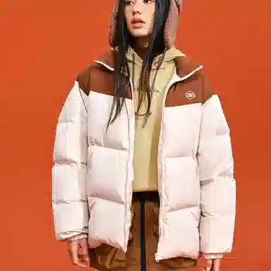 Skechers Sport Life Colorblock Down Jacket Light Brown