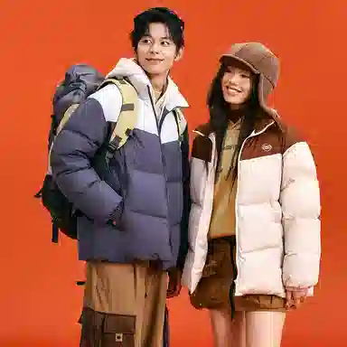 Skechers Sport Life Colorblock Down Jacket Light Brown