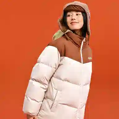 Skechers Sport Life Colorblock Down Jacket Light Brown