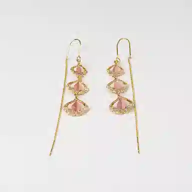 卡铂雅 金色宝石轻奢设计极简高级感港风气质轻奢 铜 耳环 女款