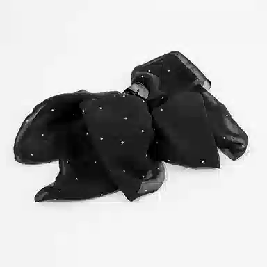 卡铂雅 黑色极简高级感港风气质复古休闲设计 橡胶 发夹 女款