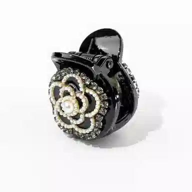 卡铂雅 黑色休闲设计港风气质复古镶钻极简高级感 发夹 女款