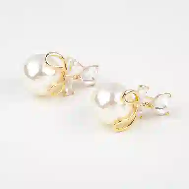 卡铂雅 金色气质复古休闲潮流设计极简高级感港风 铜 耳环 女款