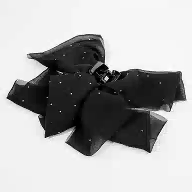 卡铂雅 黑色极简高级感港风气质复古休闲设计 橡胶 发夹 女款