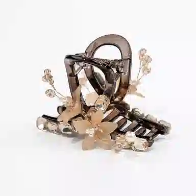 卡铂雅 咖色潮流潮流设计极简高级感港风气质 亚克力 发夹 女款